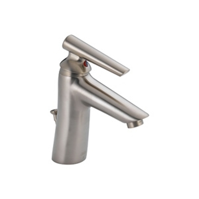 Delta Rhythm Series 582LF-SSWFMPU Centerset Bathroom Faucet, 1.5 gpm, 1-Handle, Stainless Steel, Rigid Spout