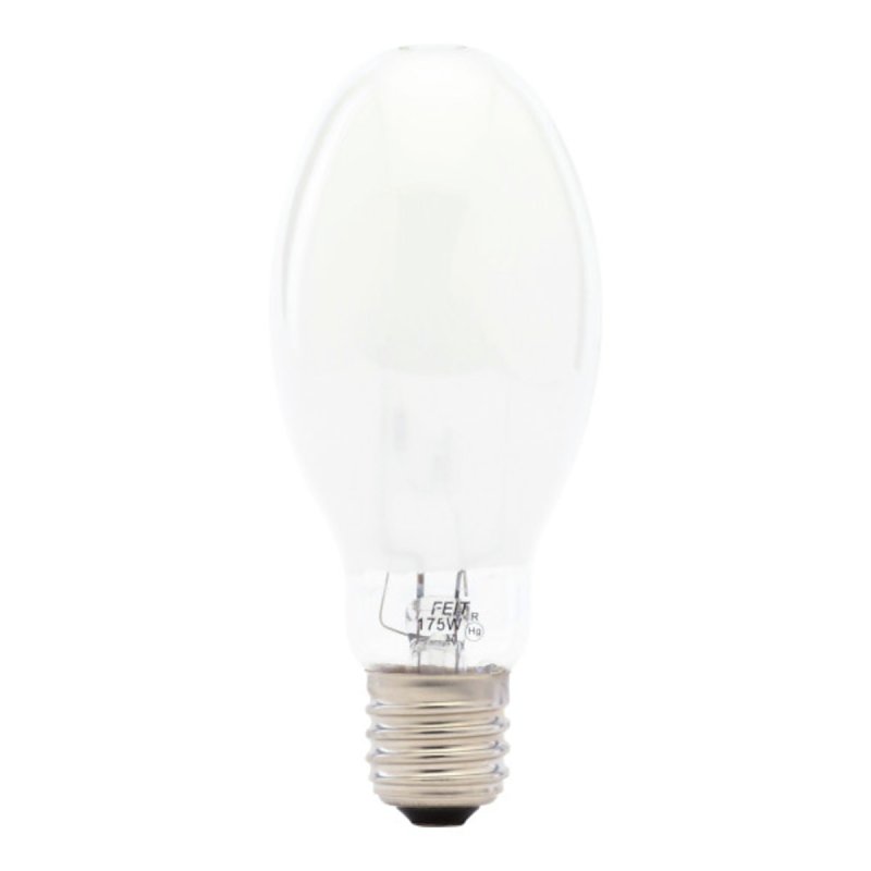 Feit Electric H39KC-175/DX Mercury Vapor Bulb, 175 W, BT28 Blown Tubular Lamp, Mogul E39 Lamp Base, 7350 Lumens