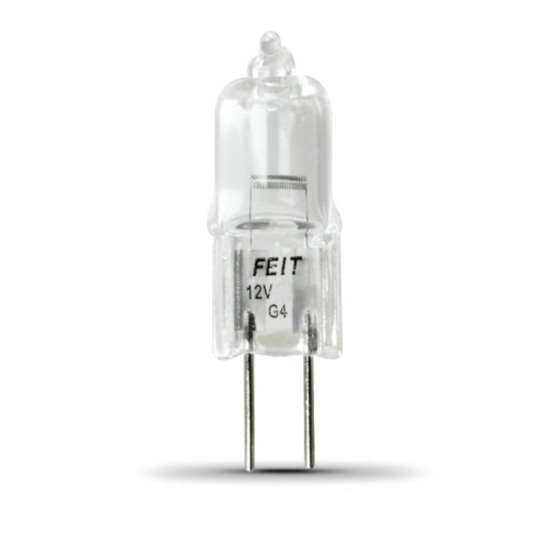Feit Electric BPQ10T3 Halogen Bulb, 1-1/4 in H Dimensions, 10 W, G4 Lamp Base, JC T3 Lamp, 3000 K Color Temp