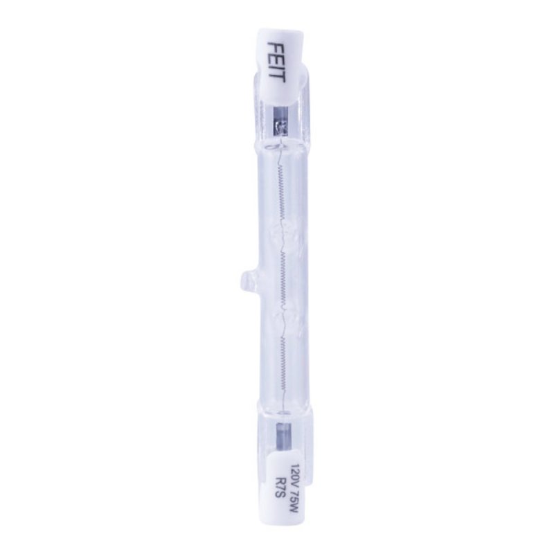 Feit Electric BPQ75T3/CL/S/CAN Halogen Bulb, 75 W, R7 Lamp Base, J T3 Lamp, 3000 K Color Temp, 2000 hr Average Life