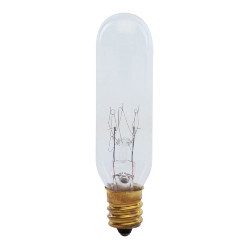 Feit Electric BP15T6-130/CAN Incandescent Bulb, 15 W, T6 Lamp, Candelabra E12 Lamp Base, 2700 K Color Temp