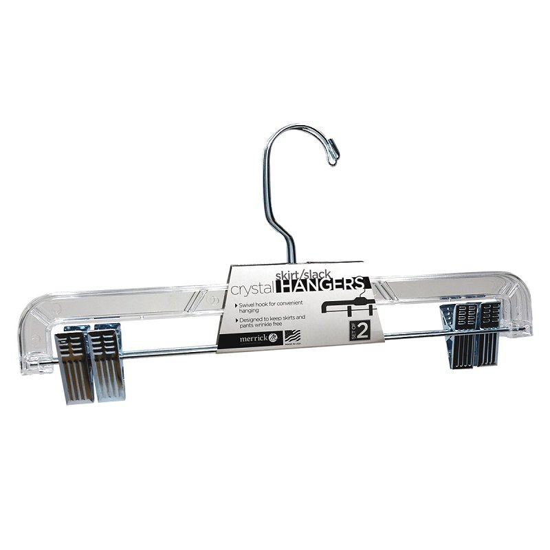 Merrick C71210-S12 Skirt and Slack Hanger, Clear