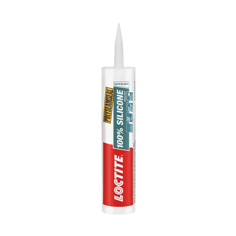 Loctite POLYSEAMSEAL 1508975 Silicone Sealant, White, -30 to 250 deg F, 10 oz Cartridge