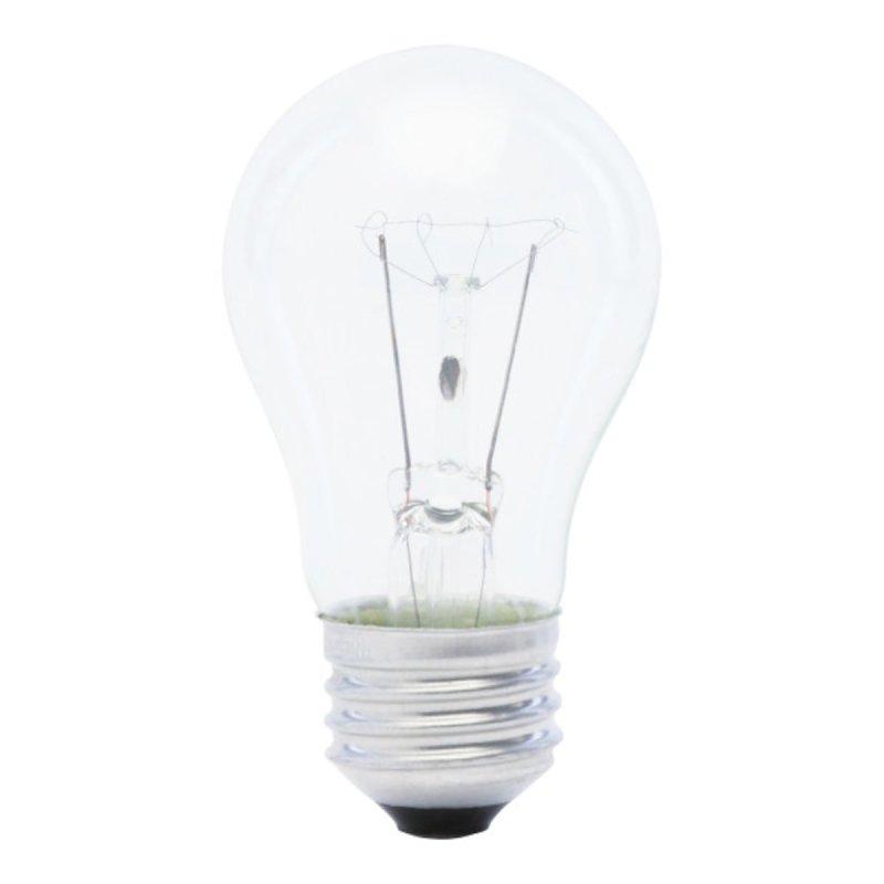 Feit Electric BP25A15/CL Incandescent Lamp, 25 W, A15 Lamp, Medium E26 Lamp Base, 2700 K Color Temp