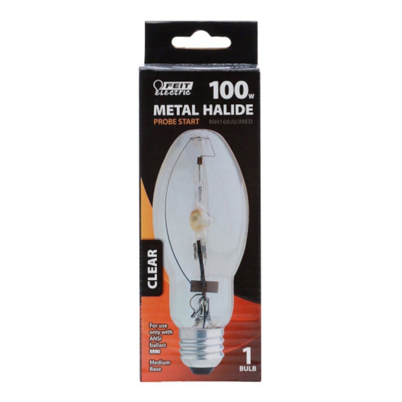 Feit Electric MH100/U/MED Lamp, 100 W, ED17 Lamp, Medium E26 Lamp Base, 4000 K Color Temp, 10,000 hr Average Life