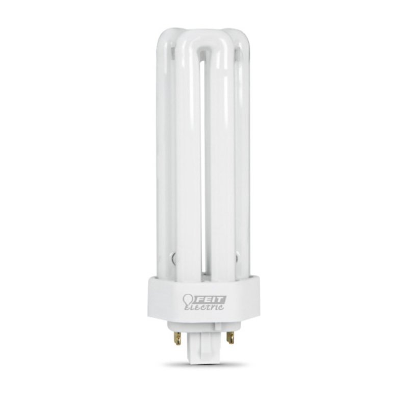 Feit Electric PLT21E/35 Compact Fluorescent Bulb, 32 W, T2 Lamp, 4-Pin Lamp Base, 3500 K Color Temp, Cool White Light