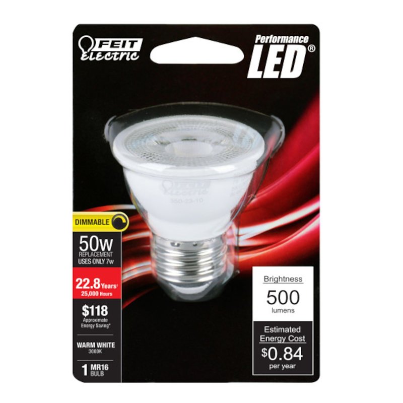 LED MR16 7W MED E26 DIM 3000K