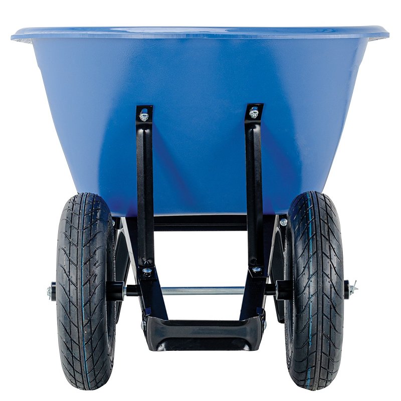 Vulcan PH7-S-2W-OR Wheelbarrow, 7 cu-ft Volume, High-Density Polyethylene, 2-Wheel, Pneumatic Wheel, 16 in Wheel