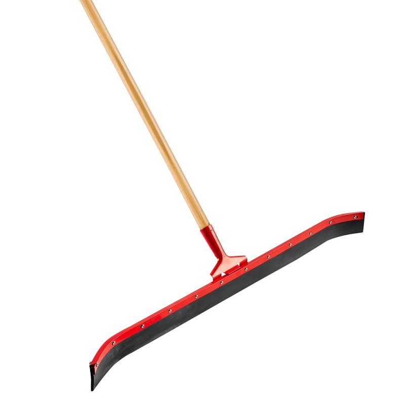 Libman 954 Floor Squeegee Set, 36 in Blade, Curved Blade, Rubber Blade, Wood Handle