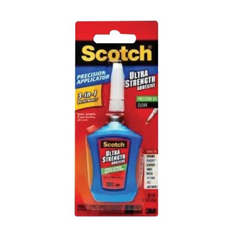 Scotch ADH670 Flex Hold Glue, Liquid, Ketone, Clear, 0.14 oz