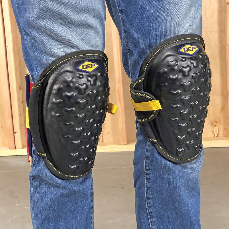 QEP ProMax Gel 79645 Knee Pad, One-Size, Foam Cap, EVA Foam Pad, Hook and Loop Closure