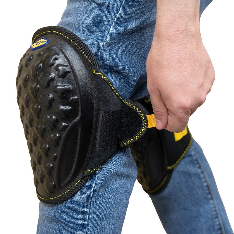 QEP ProMax Gel 79645 Knee Pad, One-Size, Foam Cap, EVA Foam Pad, Hook and Loop Closure