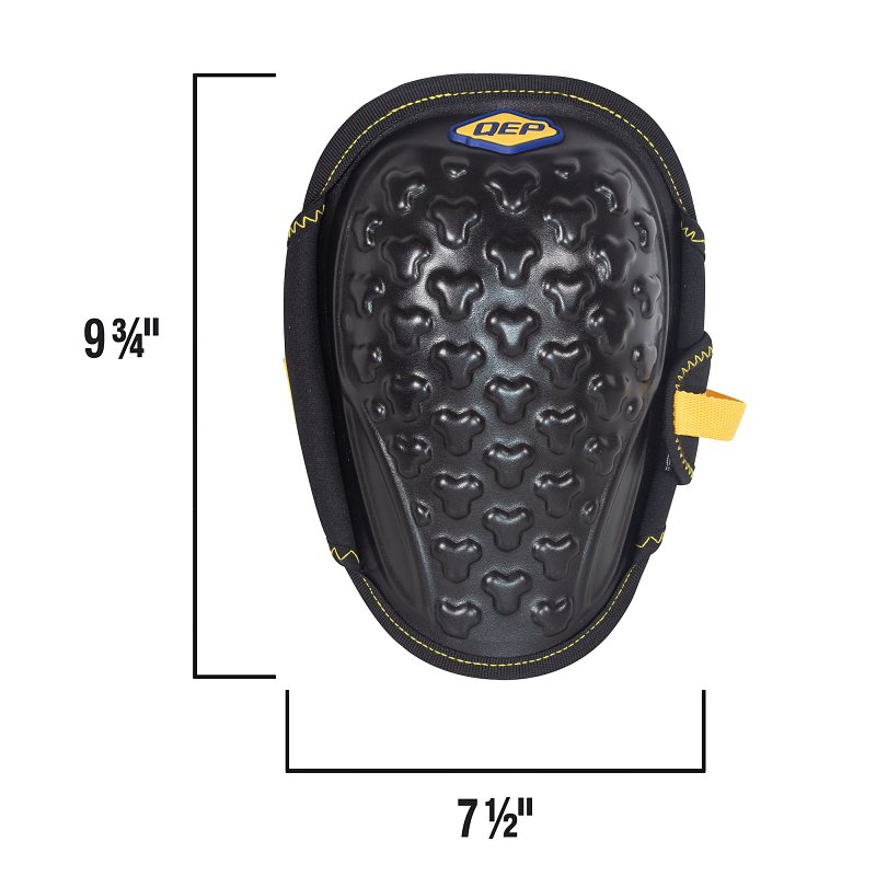 QEP ProMax Gel 79645 Knee Pad, One-Size, Foam Cap, EVA Foam Pad, Hook and Loop Closure
