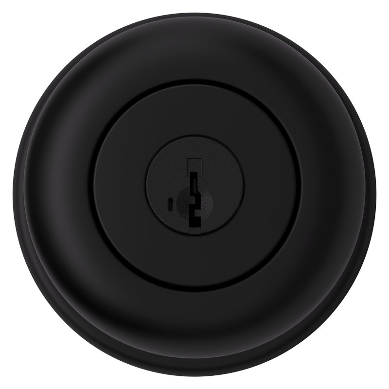 Kwikset 400CV 514 SMT 6AL RCS Entry Door Lock, Knob Handle, Matte Black, Zinc, KW1 Keyway, Re-Key Technology: Smartkey