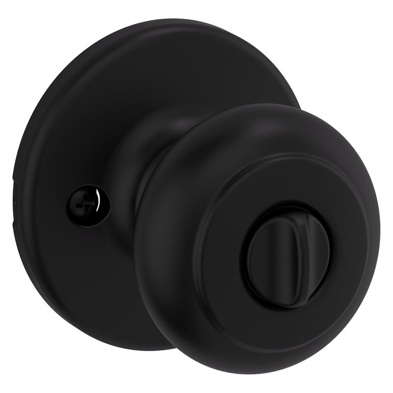 Kwikset 400CV 514 SMT 6AL RCS Entry Door Lock, Knob Handle, Matte Black, Zinc, KW1 Keyway, Re-Key Technology: Smartkey