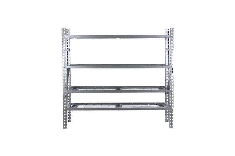 ProSource 9637 Heavy-Duty Boltless Shelving, 10,000 lb Capacity, 4-Shelf, 78 in OAW, 22 in OAD, 72 in OAH, Brown