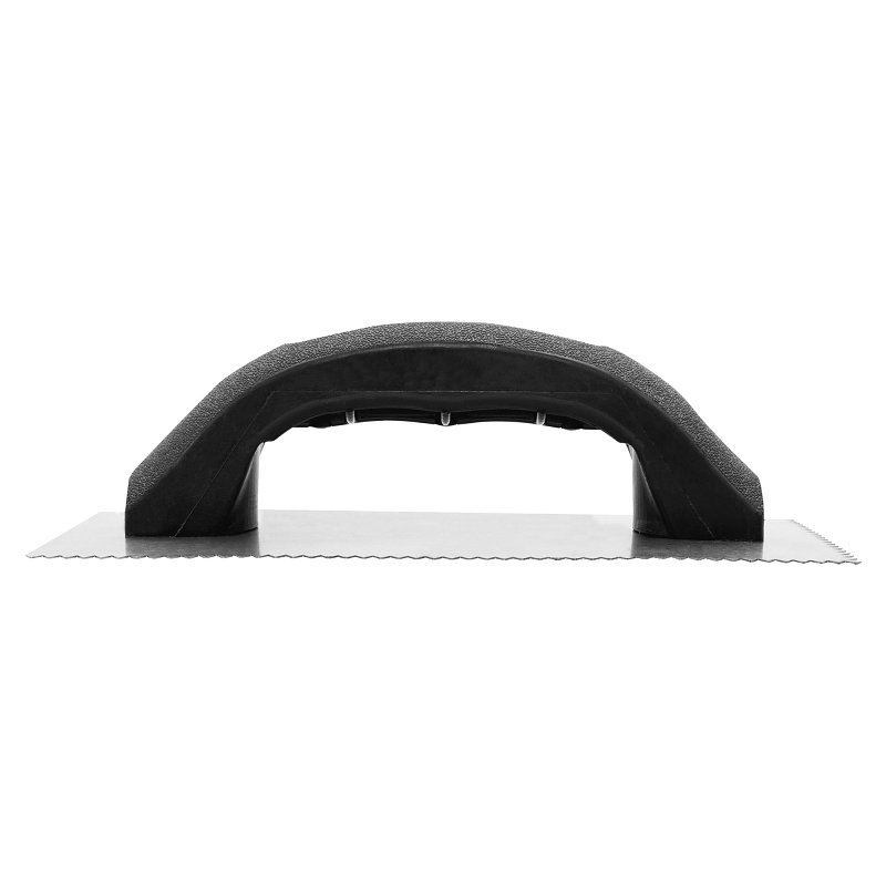QEP 10115 Standard Notched Trowel, 9 in L, 4 in W, V Notch, Black Handle
