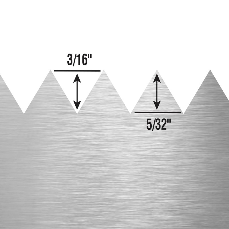 QEP 10115 Standard Notched Trowel, 9 in L, 4 in W, V Notch, Black Handle