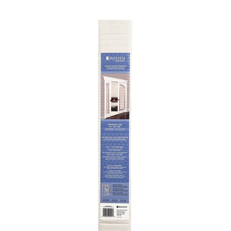 Renin PD3080MKDBB Pocket Door Frame Kit, 36 in W, 96 in H, Commercial Grade