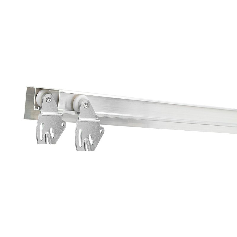 Renin BP0022F-07200-AL Hardware and J-Track Set, 72 in L Track, Aluminum, For: 1-3/8 in THK Bypass Door