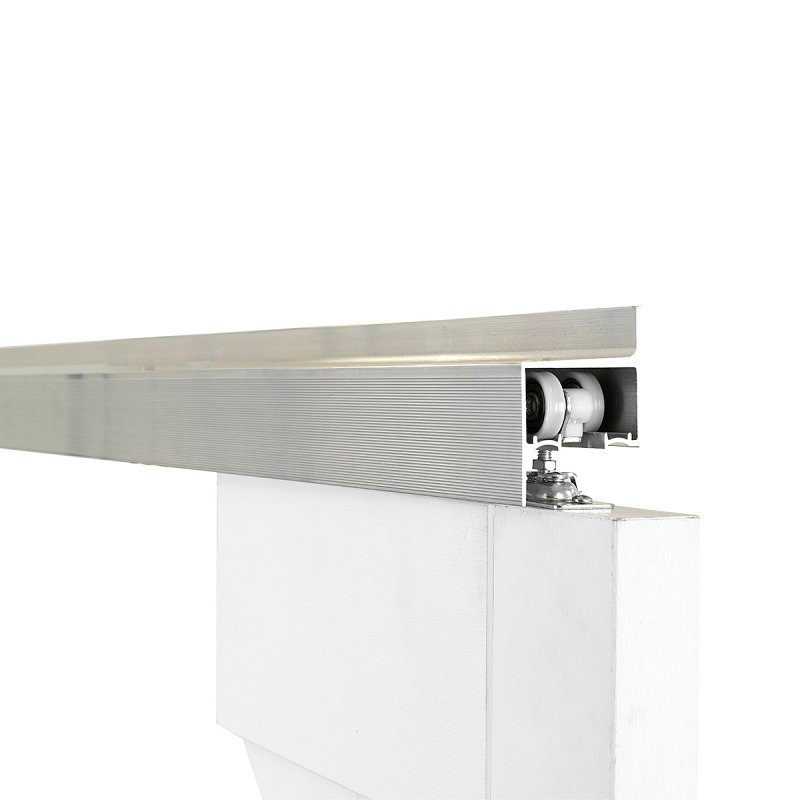 Renin AW0162F-07200-ALBB Hardware and Track Set, 72 in L Track, Aluminum, Wall, For: 1 to 1-3/4 in THK Sliding Door
