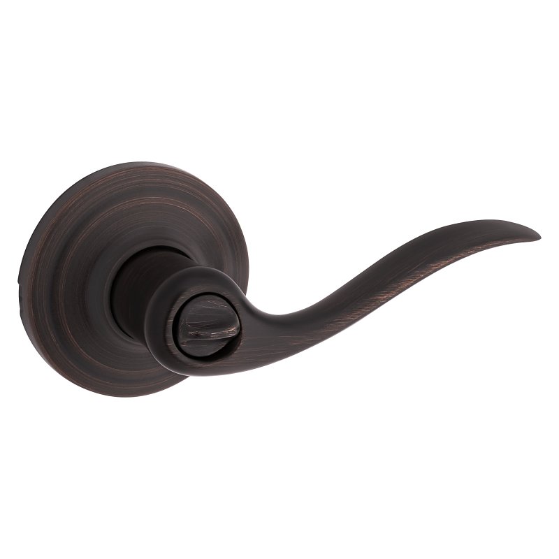 Kwikset Signature Series 730TNL 11P 6AL RCS Privacy Lever, Thumbturn Lock, Venetian Bronze, Zinc, Residential, 2 Grade