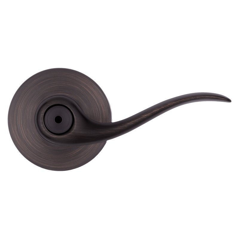 Kwikset Signature Series 730TNL 11P 6AL RCS Privacy Lever, Thumbturn Lock, Venetian Bronze, Zinc, Residential, 2 Grade