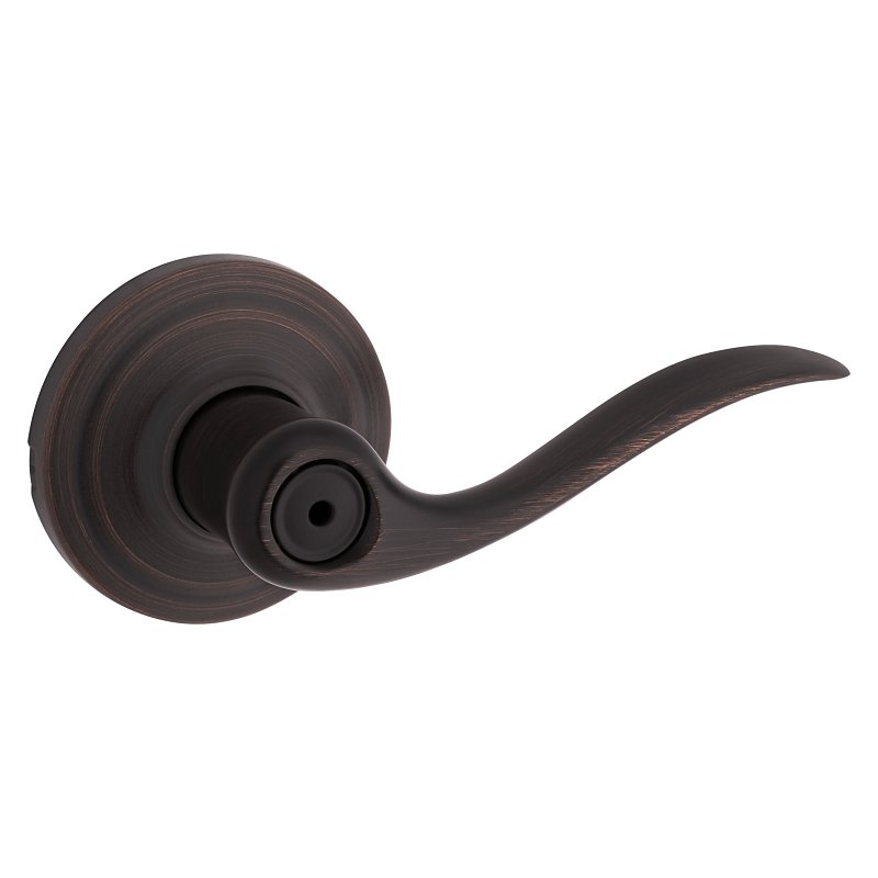 Kwikset Signature Series 730TNL 11P 6AL RCS Privacy Lever, Thumbturn Lock, Venetian Bronze, Zinc, Residential, 2 Grade