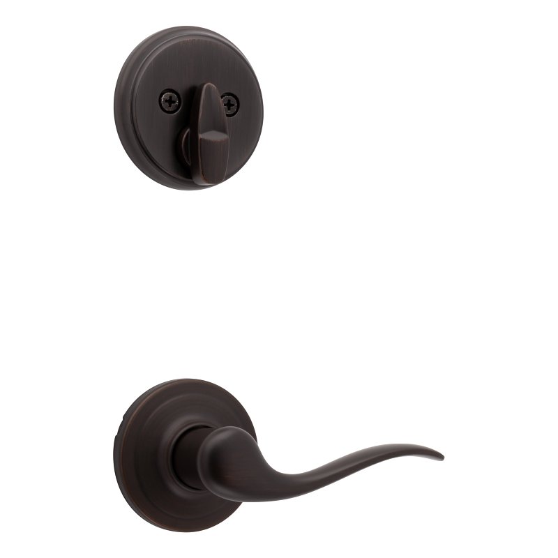 Kwikset 966TNL LH 11P V1 UNIV Deadbolt Interior Pack, 2 Grade, Turnpiece Lock, Keyed Key, Zinc, Venetian Bronze