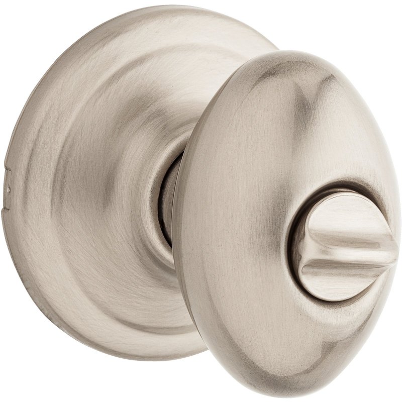 Kwikset Signature Series 730L 15 6AL RCS KI V1 Privacy Door Lock, Laurel, Traditional Design, Knob Handle, Satin Nickel