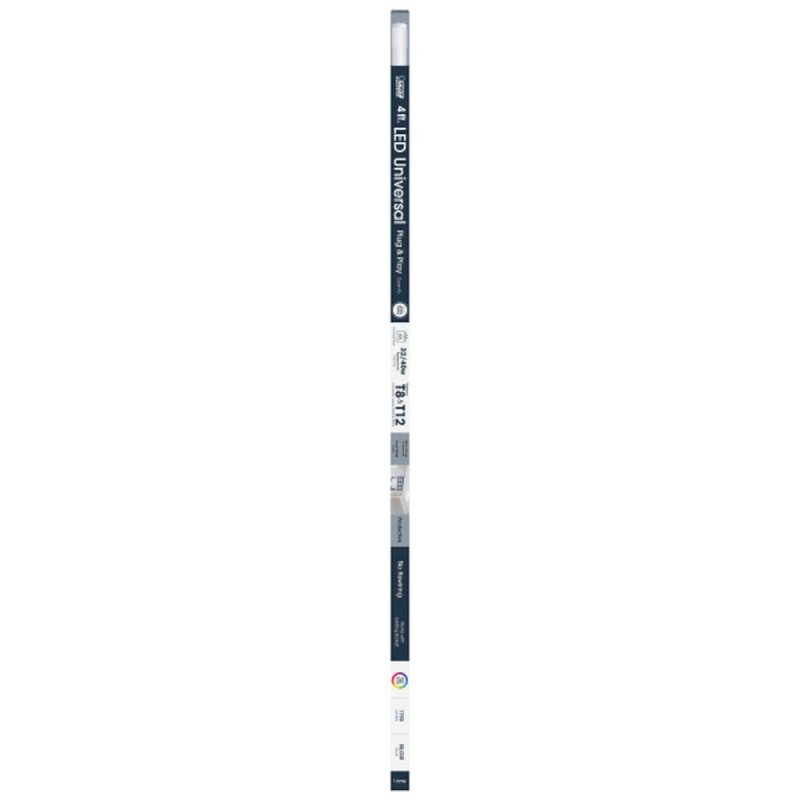 Feit Electric T48/841/LEDG2 LED Bulb, Linear, Plug and Play, 1700 Lumens, 14 W, T8, T12 Lamp, G13 Lamp Base, Frosted
