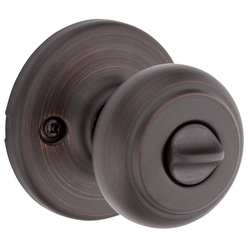 Kwikset 400CV 11P 6AL RCS K3 Entry Knob, Cove, Round, 2-1/2 in L x 2-5/8 in W x 2-5/8 in H Dimensions, Venetian Bronze