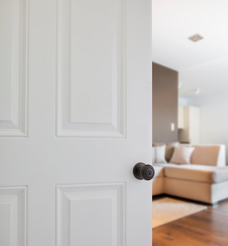 Kwikset 400CV 11P 6AL RCS K3 Entry Knob, Cove, Round, 2-1/2 in L x 2-5/8 in W x 2-5/8 in H Dimensions, Venetian Bronze