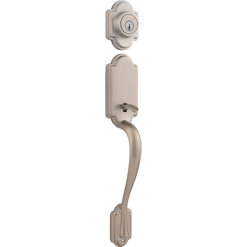 Kwikset Signature Series 800AN LIP 15 SMT 6AL Exterior Handleset, Arlington Design, Satin Nickel, 1 Grade, Zinc