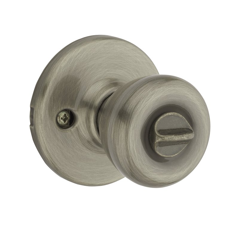 Kwikset 400T 5 6AL RCS K3 Entry Knob, Bell, Tylo, Antique Brass, Zinc, K3, KW1 Keyway, Residential, 3 Grade