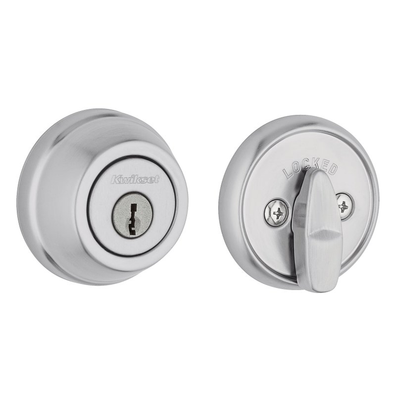 Kwikset Signature Series 780 26D 6AL STRKP K3 Deadbolt, 2 Grade, Keyed Key, Zinc, Satin Chrome, KW1 Keyway