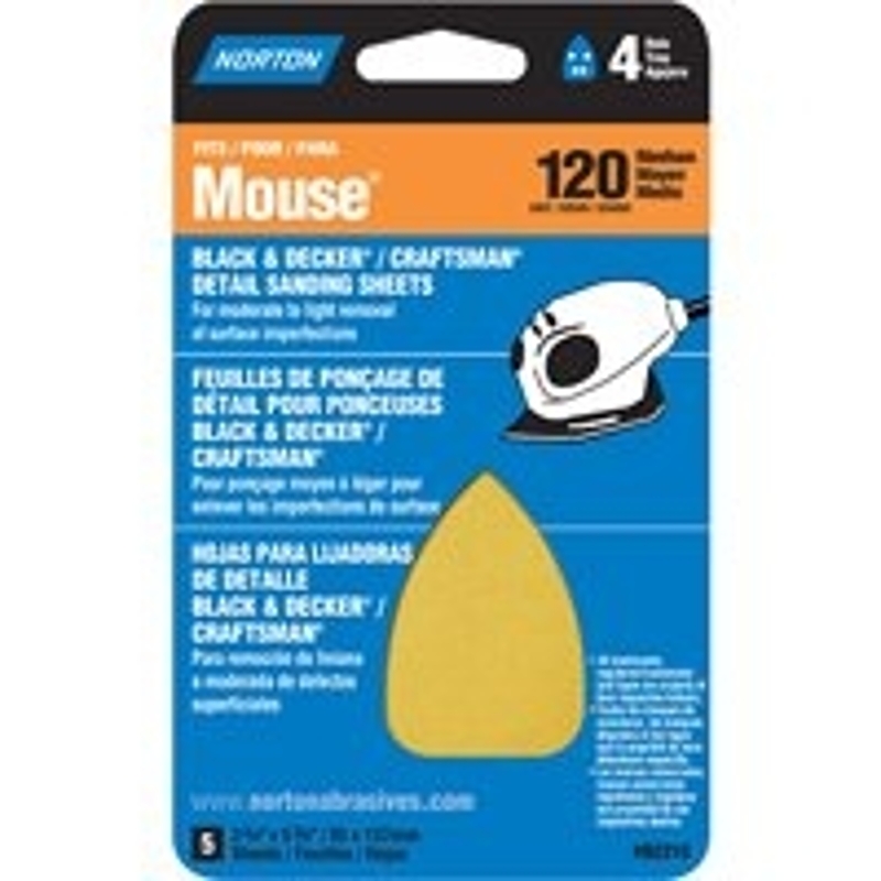 NORTON 02316 Sanding Sheet, 3 in W, 7 in L, 120 Grit, Medium, Aluminum Oxide Abrasive, Paper Backing