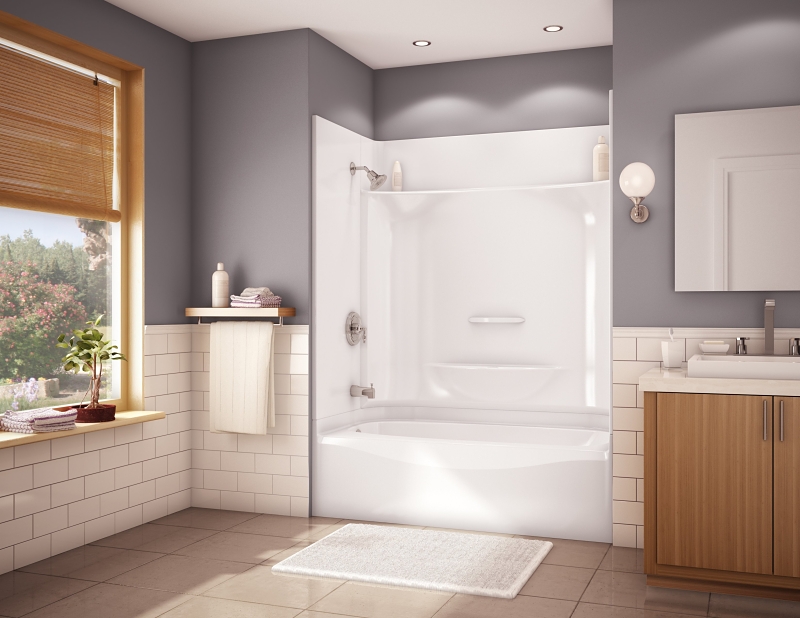 Maax 148006-000-002-29 Shower Tub, 60 in L, 30 in W, 78 in H