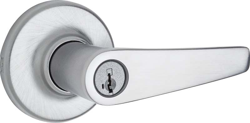 Weiser Kim Series 9GLC5350-060 Entry Lever, Satin Chrome, Residential, Re-Key Technology: SmartKey, Universal Hand