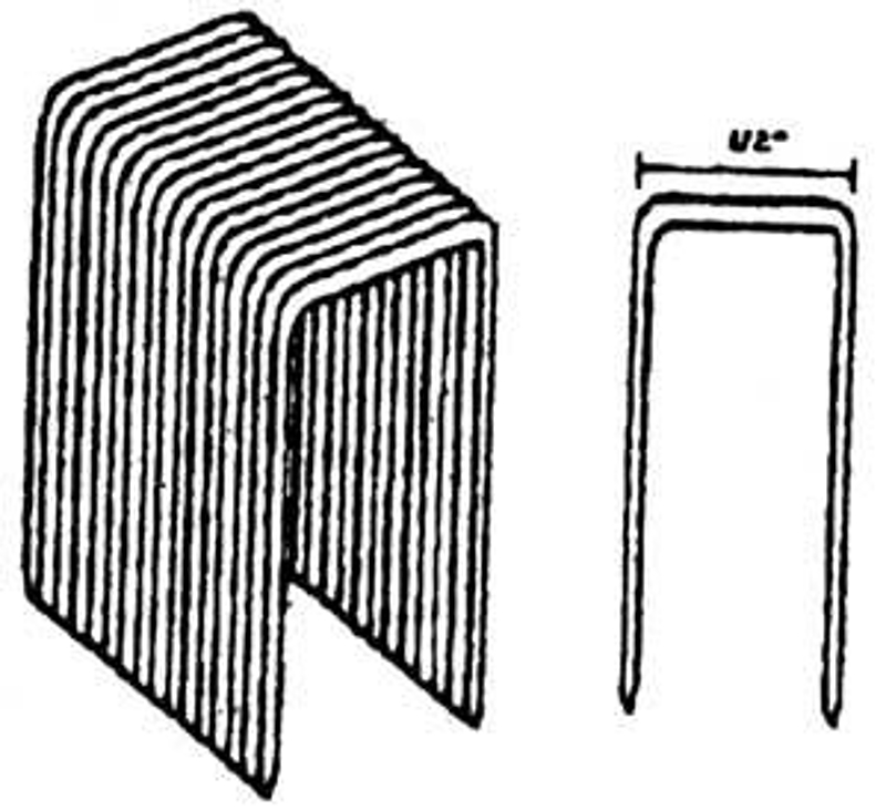 Duchesne 80752211178 Medium Crown Staple, 7/16 in W Crown, 1-3/4 in L Leg, 15 ga, Electro-Galvanized