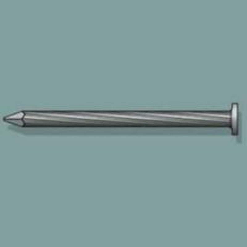 Duchesne 20800766 Concrete Nail, Heat Treated Concrete Nails, 3D, 1-1/4 in L, Steel, Bright, Fluted Shank, Gray, 450 BX