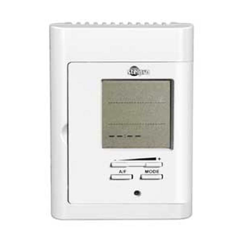 Stelpro STCPW5 Programmable Thermostat, 120/208/240 V, 37 to 95, 37 to 82 deg F Control, Thermistor Sensor, White