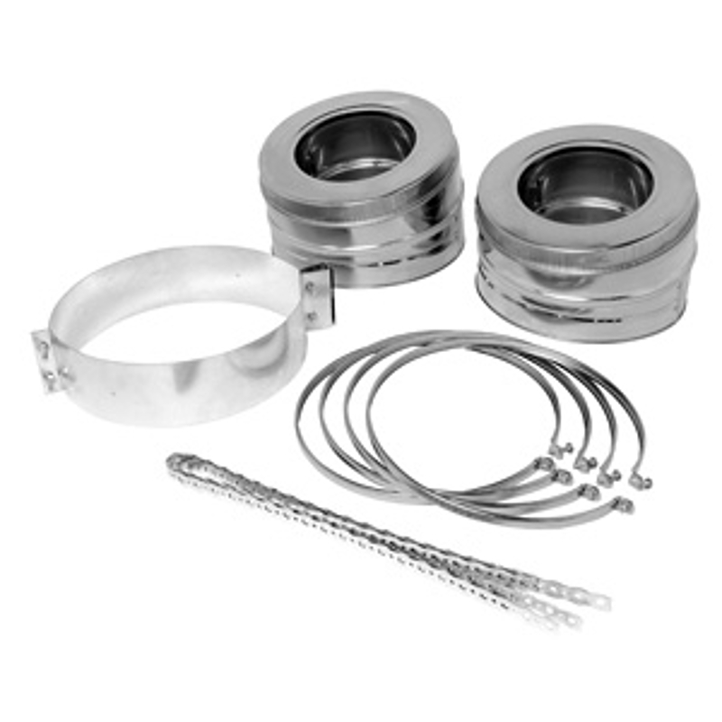 Selkirk SuperVent 2100 JM6SEK Elbow Kit, Includes: (2) Elbows, (4) Locking Bands, (1) Elbow Support, For: 6 in Chimney