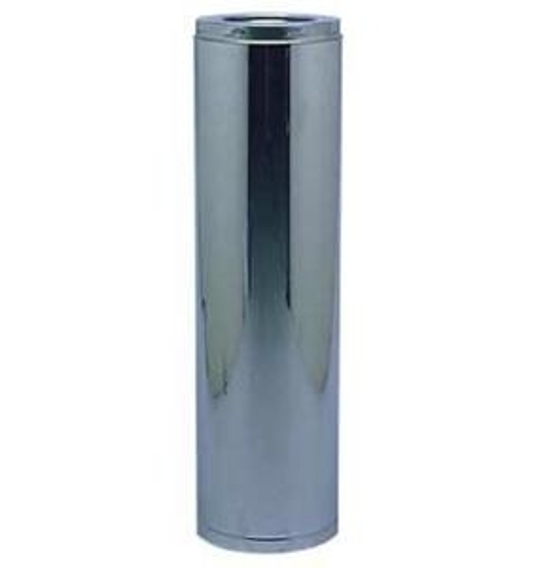 Selkirk SuperVent 2100 JM8S18 Chimney Pipe, 12 in OD, 18 in L, Stainless Steel