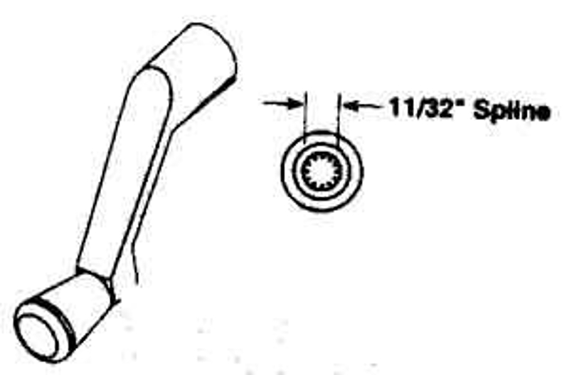 AmesburyTruth TH21998 Crank Handle, 3-1/2 in L Handle, Coppertone