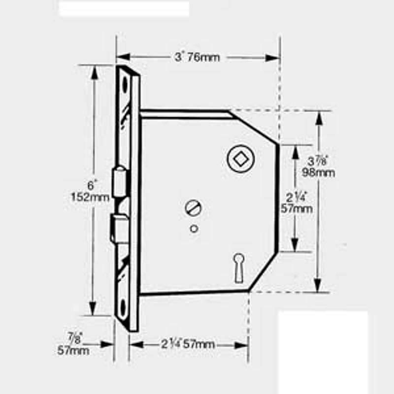 Capitol 214-04-51 Mortise Lock, Satin Brushed Brass