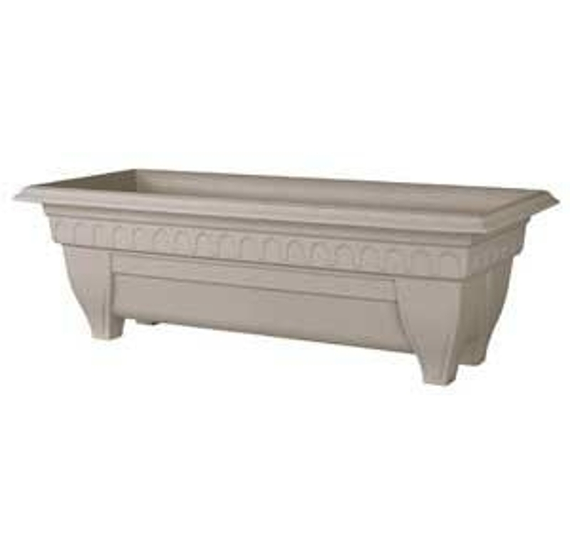 DCN 1427-30 Patio Planter, 8-3/4 in H, 11 in W, Rectangular, Thermoplastic, Granite