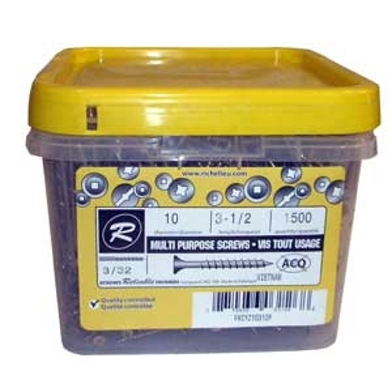 Reliable FKCYZ Series FKCYZ10312P Screw, #10-9 Thread, 3-1/2 in L, Coarse, Partial Thread, Bugle, Steel, 1500/BX