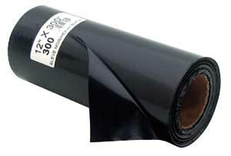 Polytarp 71-0441 Film, 300 ft L, 12 in W, 3.3 mil Thick, Polyethylene, Black