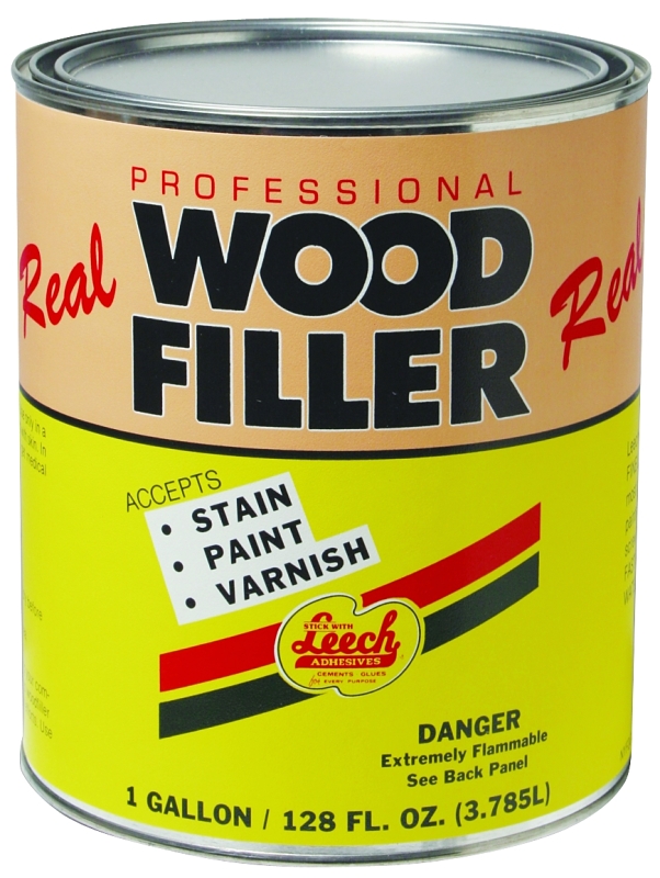 Leech Adhesives LWF-73 Wood Filler, Liquid, Solvent, Natural, 1 gal Can